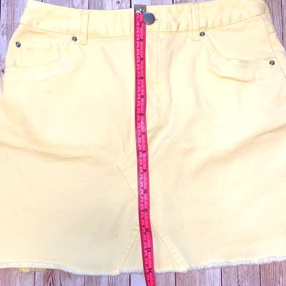 Yellow Denim Mini Skirt - Picture 5 of 5